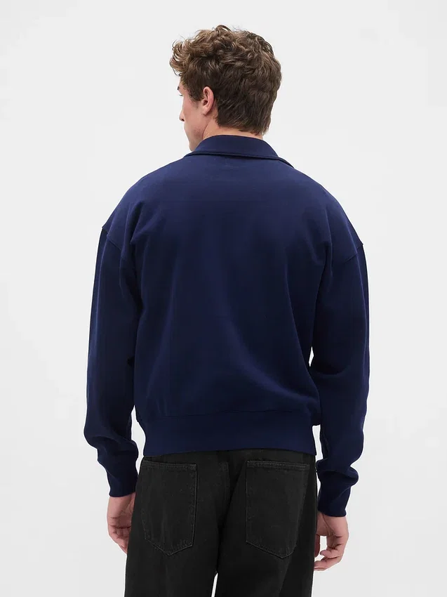 Felpa oversize per adulti con zip a un quarto
