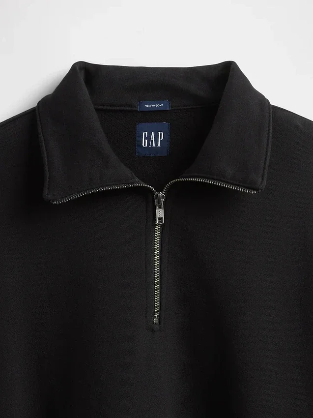 Felpa oversize per adulti con zip a un quarto