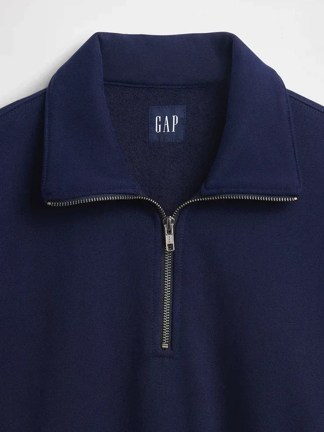 Felpa oversize per adulti con zip a un quarto