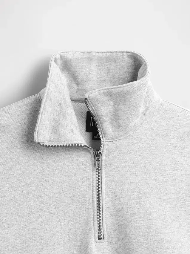 Felpa oversize per adulti con zip a un quarto