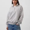 Felpa oversize per adulti con zip a un quarto