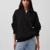 Felpa oversize per adulti con zip a un quarto