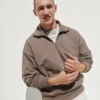 Felpa oversize per adulti con zip a un quarto