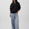 Felpa oversize per adulti con zip a un quarto