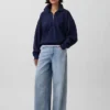 Felpa oversize per adulti con zip a un quarto