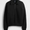 Felpa oversize per adulti con zip a un quarto