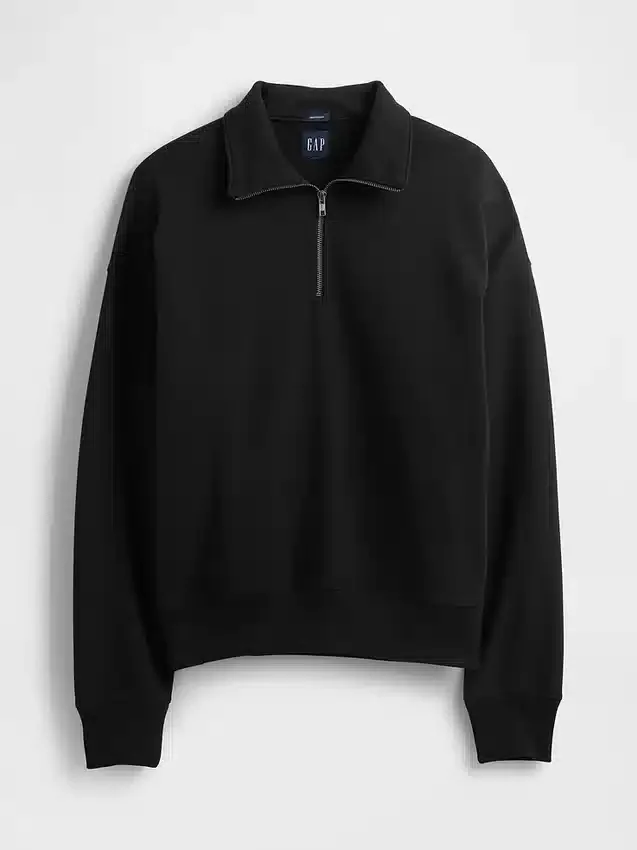 Felpa oversize per adulti con zip a un quarto
