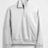 Felpa oversize per adulti con zip a un quarto