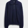 Felpa oversize per adulti con zip a un quarto