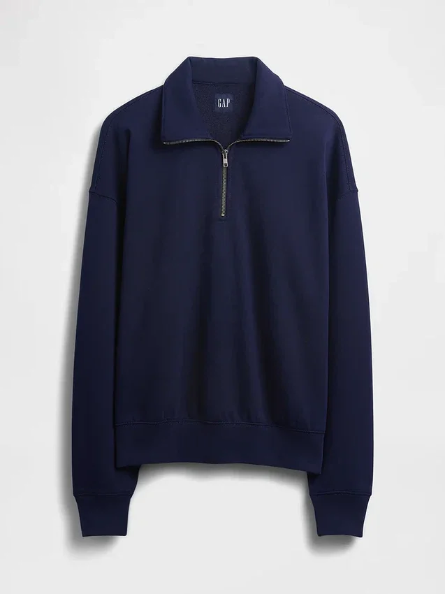 Felpa oversize per adulti con zip a un quarto