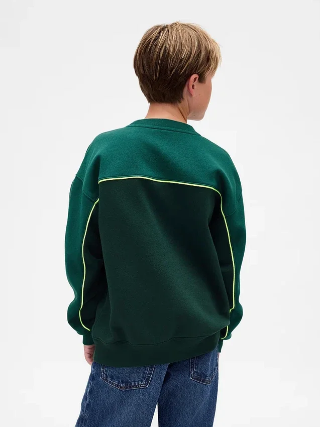 Felpa per bambini Vintagesoft con logo a blocchi di colore