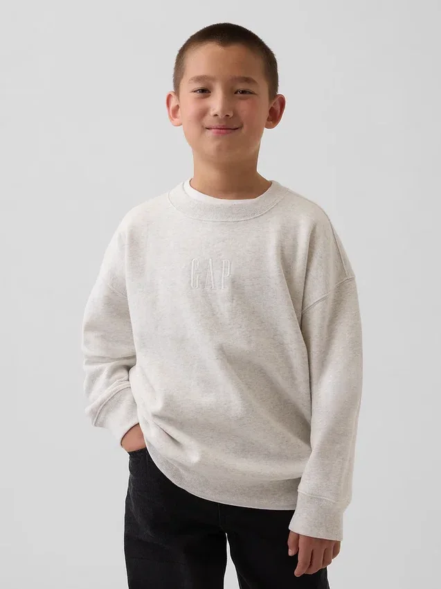 Felpa per bambini Vintagesoft con logo, vestibilità comoda