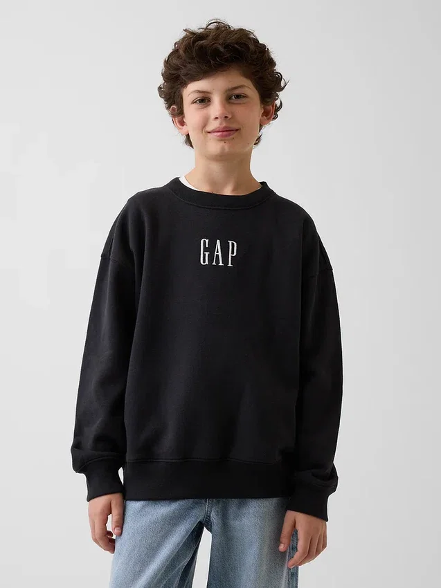 Felpa per bambini Vintagesoft con logo, vestibilità comoda