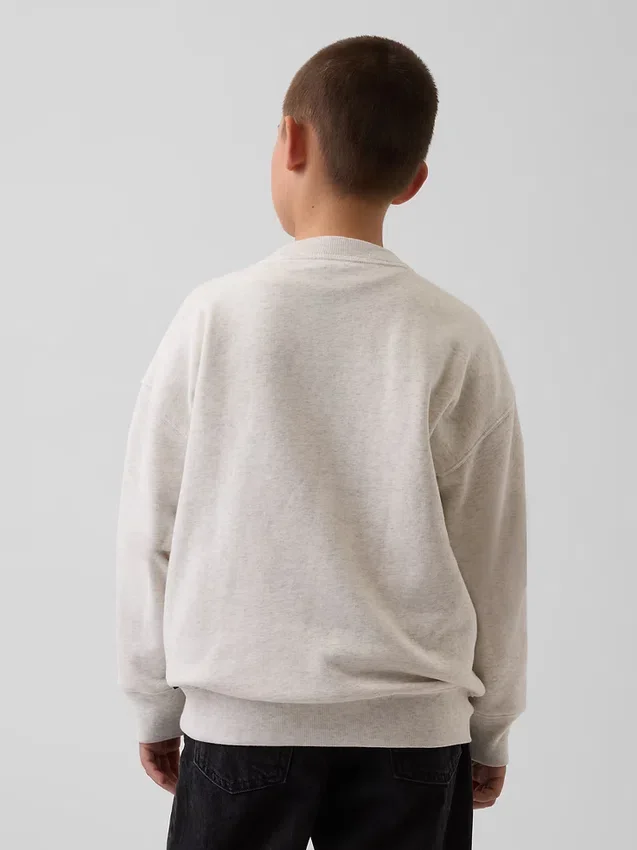 Felpa per bambini Vintagesoft con logo, vestibilità comoda