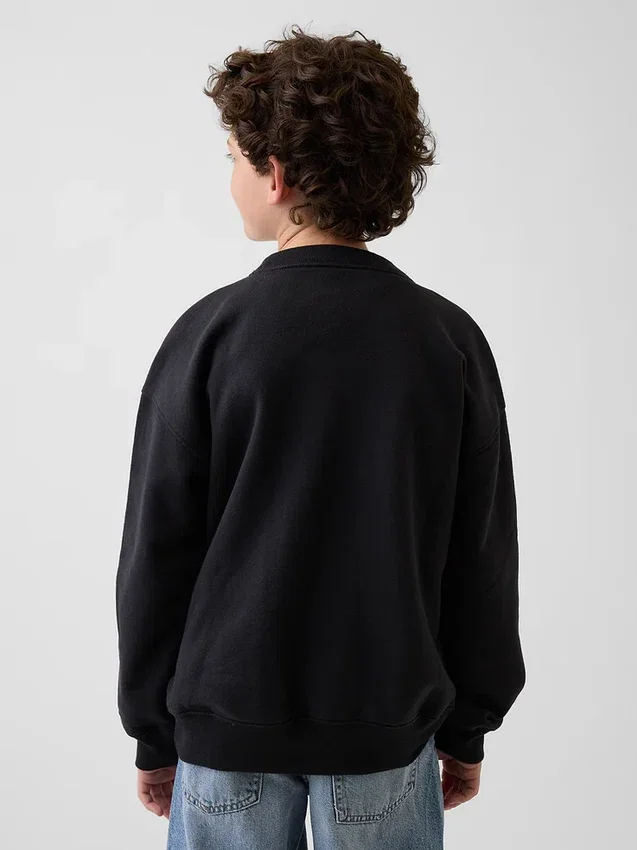 Felpa per bambini Vintagesoft con logo, vestibilità comoda