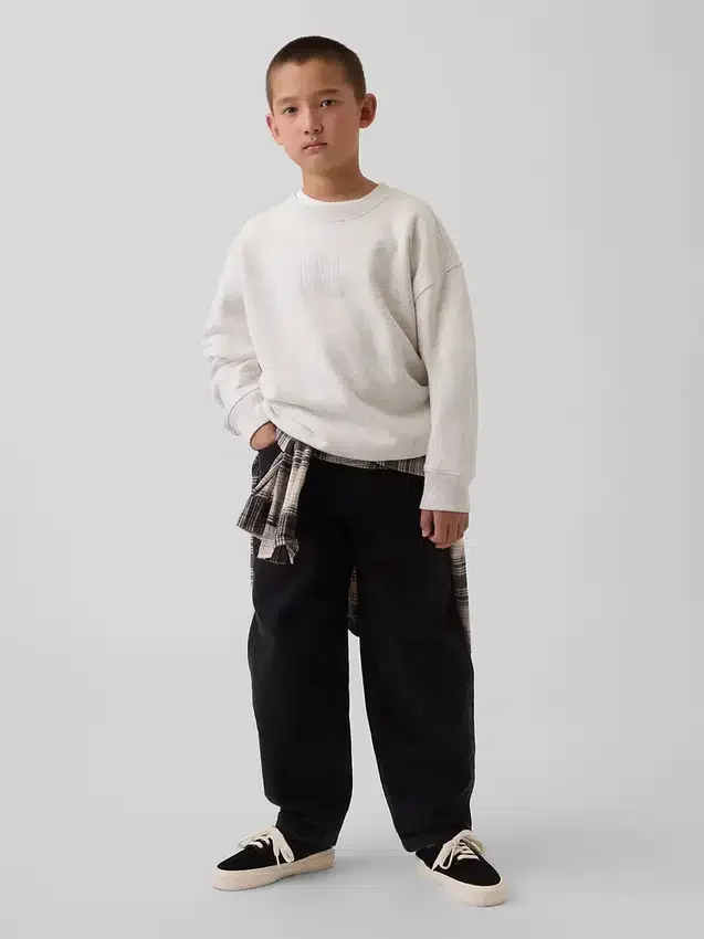 Felpa per bambini Vintagesoft con logo, vestibilità comoda
