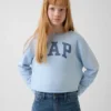 Felpa per bambini Vintagesoft in felpa a riccioli con collo ampio e logo