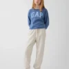 Felpa per bambini Vintagesoft in felpa a riccioli con collo ampio e logo