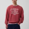 Felpa pesante con logo Keith Haring