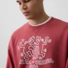 Felpa pesante con logo Keith Haring