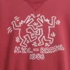 Felpa pesante con logo Keith Haring