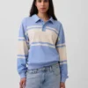 Felpa polo oversize in spugna Vintagesoft