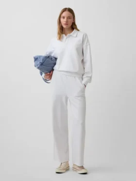 Felpa polo oversize in spugna Vintagesoft
