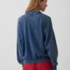 Felpa polo oversize in spugna Vintagesoft
