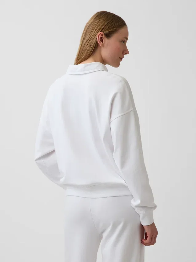 Felpa polo oversize in spugna Vintagesoft