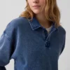 Felpa polo oversize in spugna Vintagesoft