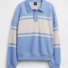 Felpa polo oversize in spugna Vintagesoft
