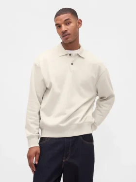 Felpa polo oversize pesante per adulti