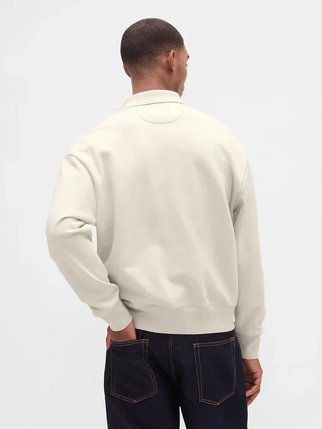 Felpa polo oversize pesante per adulti
