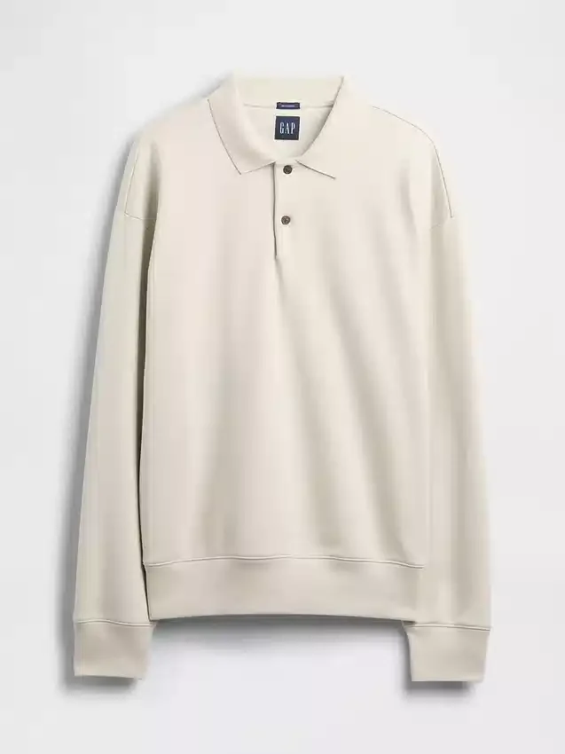 Felpa polo oversize pesante per adulti