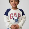 Felpa raglan con logo Snoopy per neonato & bebè
