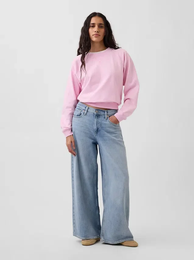 Felpa raglan in felpa Vintagesoft