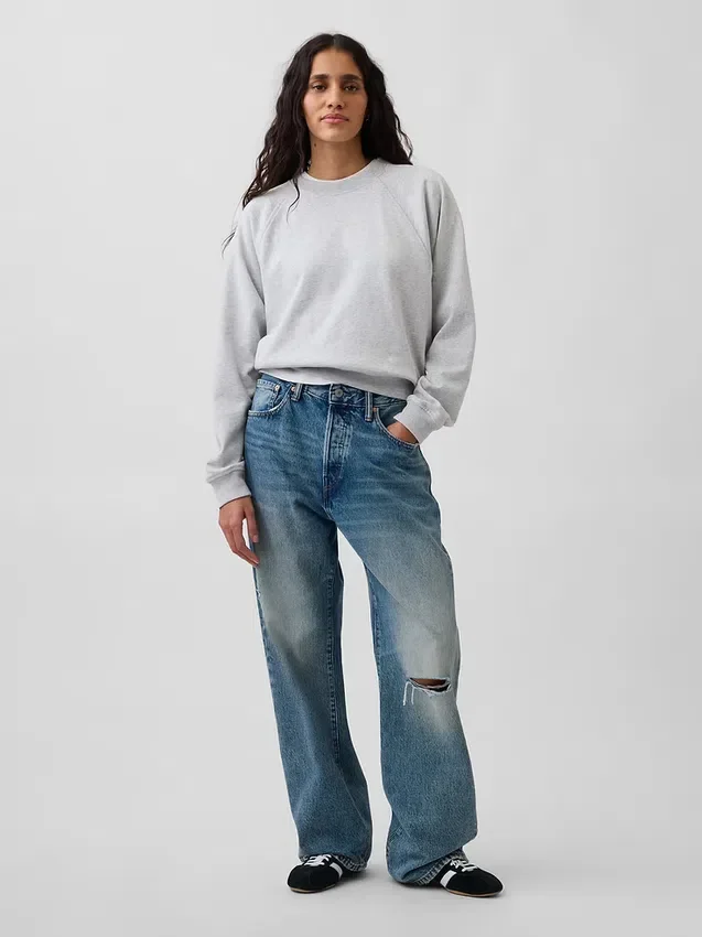 Felpa raglan in felpa Vintagesoft