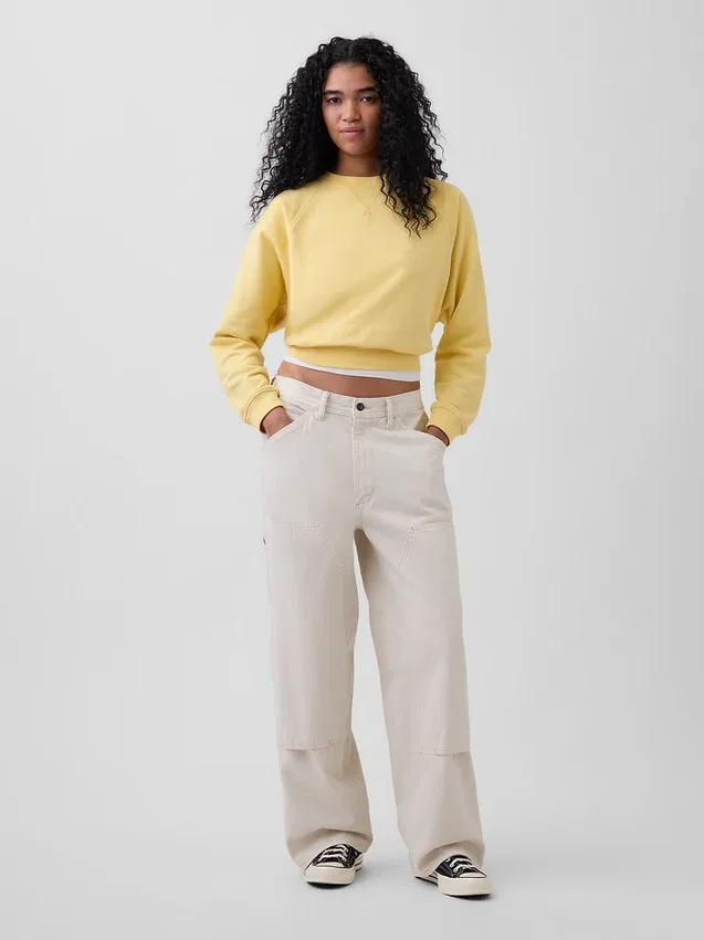 Felpa raglan in felpa Vintagesoft