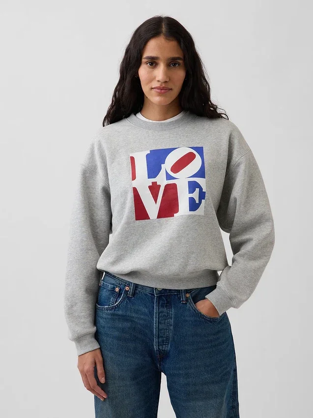 Felpa Robert Indiana Vintagesoft Love