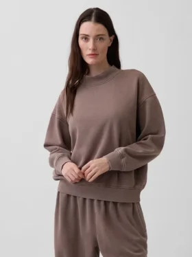 Felpa tunica oversize con collo alto Vintagesoft