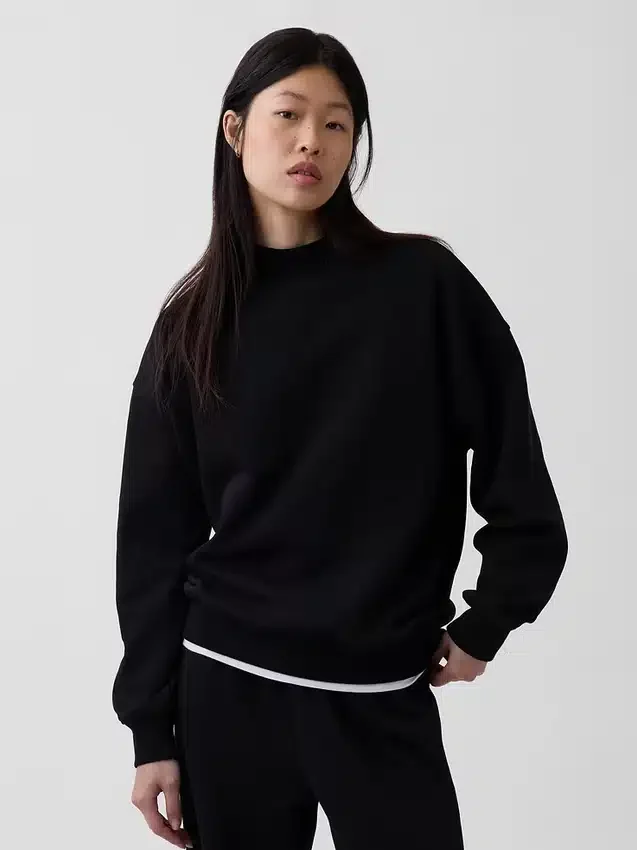 Felpa tunica oversize con collo alto Vintagesoft