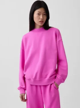 Felpa tunica oversize con collo alto Vintagesoft