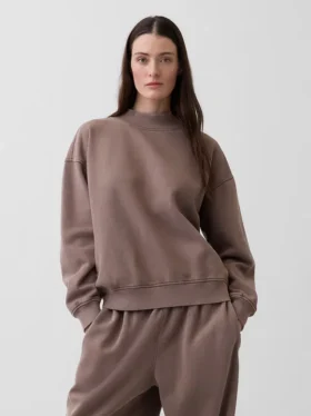 Felpa tunica oversize con collo alto Vintagesoft