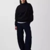Felpa tunica oversize con collo alto Vintagesoft
