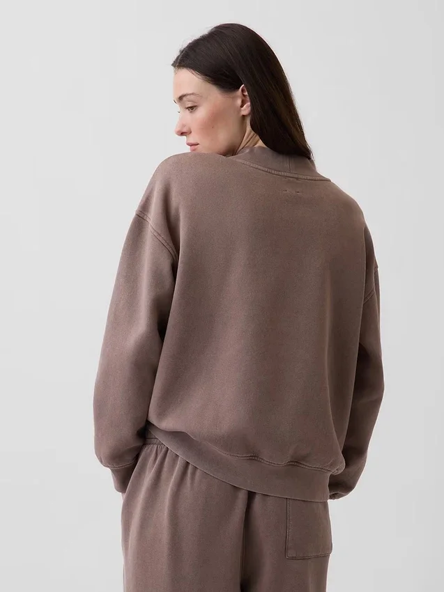 Felpa tunica oversize con collo alto Vintagesoft