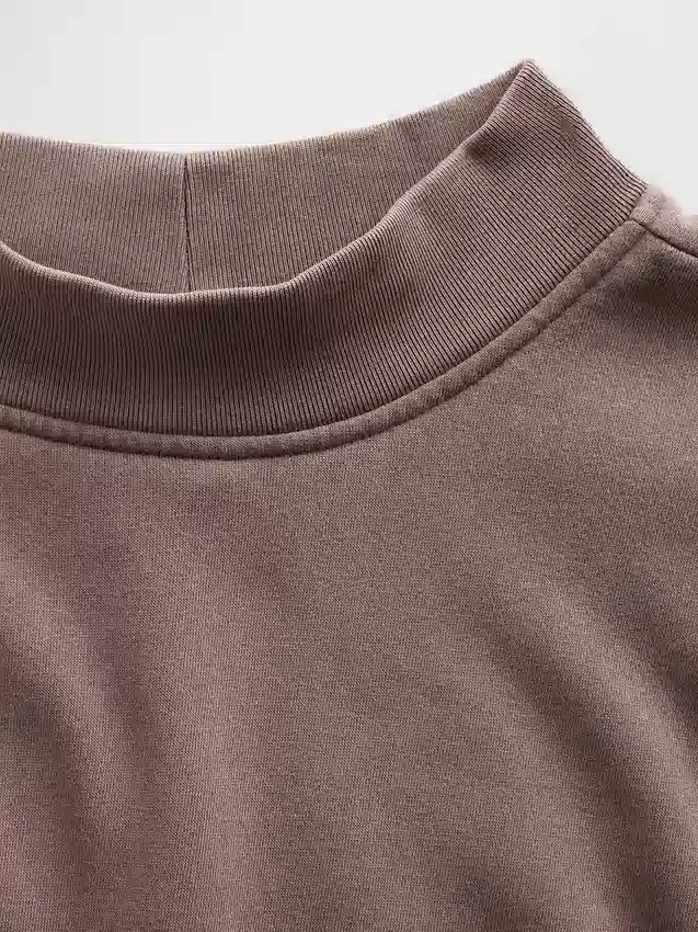 Felpa tunica oversize con collo alto Vintagesoft