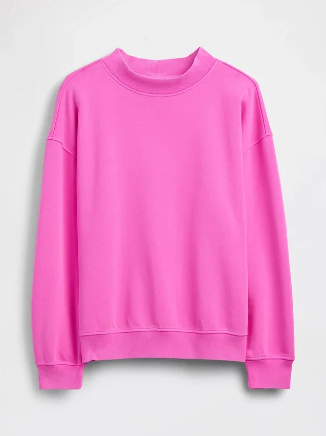 Felpa tunica oversize con collo alto Vintagesoft