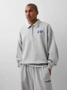 GAP × Awake Ny Pullover oversize pesante con zip a un quarto