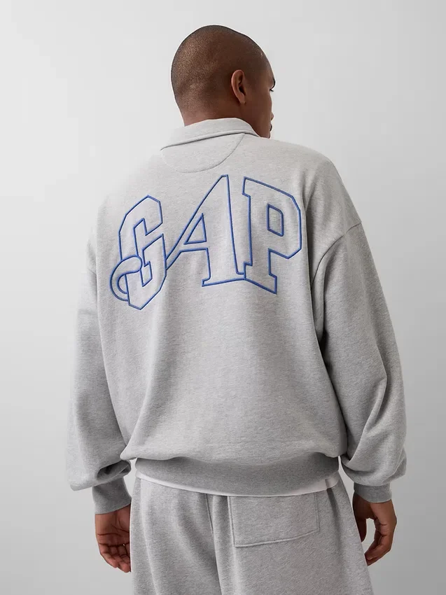 GAP × Awake Ny Pullover oversize pesante con zip a un quarto