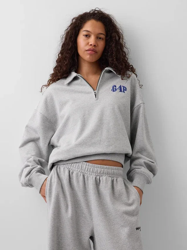 GAP × Awake Ny Pullover oversize pesante con zip a un quarto